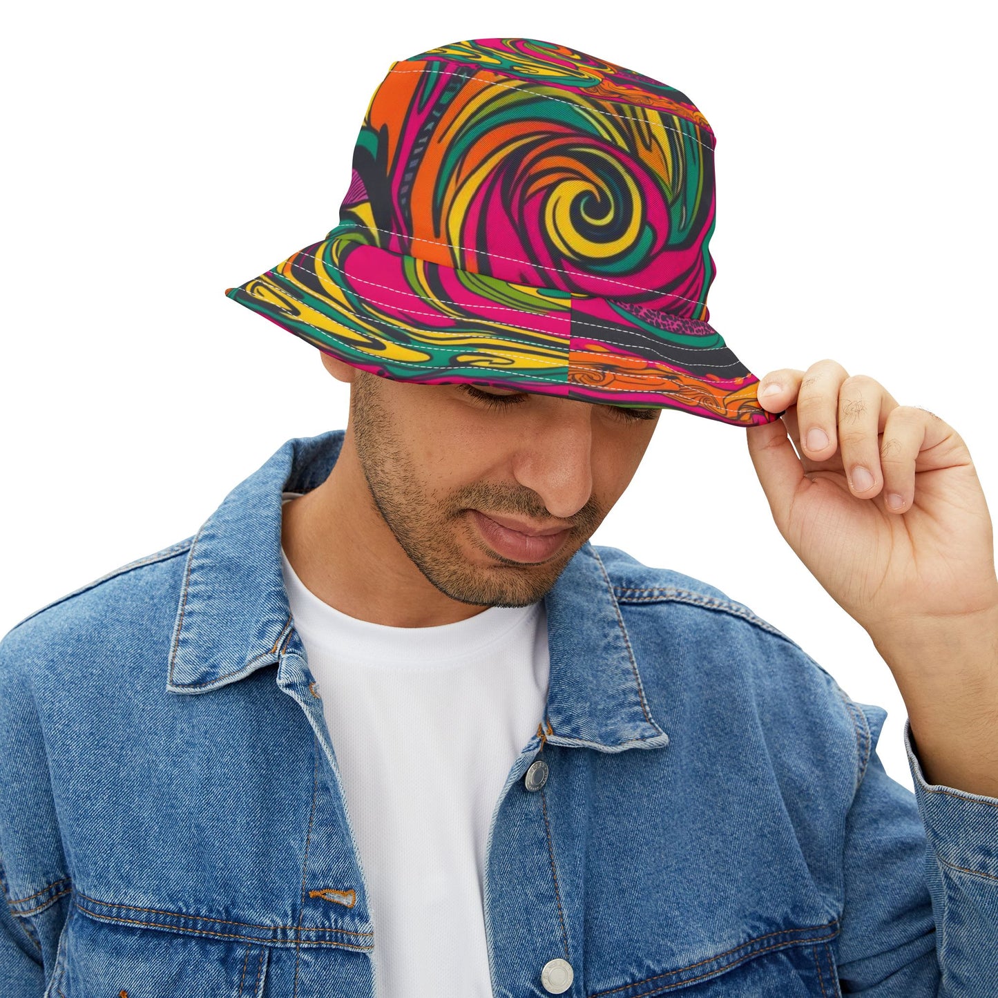 Vivid Groove Spiral Bucket Hat