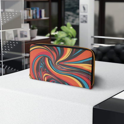 Cosmic Swirl Zipper Wallet