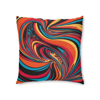 Cosmic Swirl Printed Tufted Floor Pillow