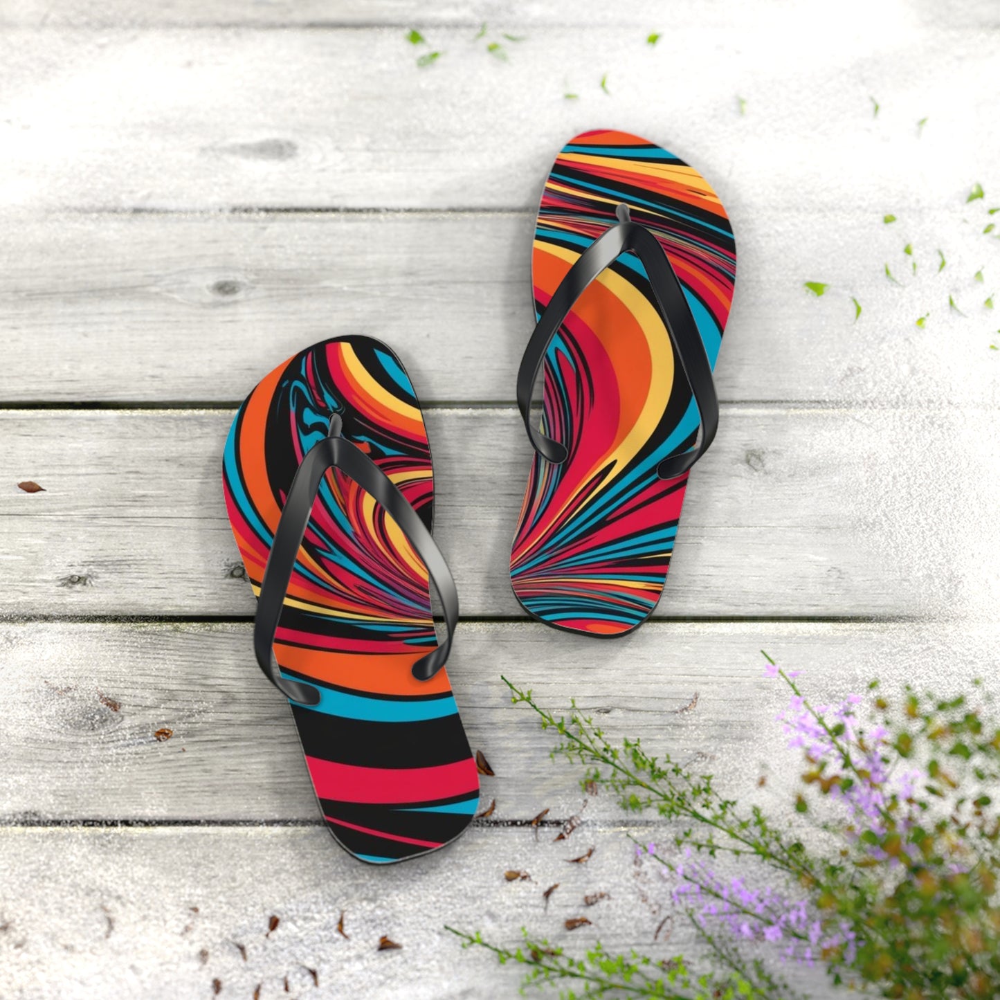 Women's Cosmic Swirl Flip Flops