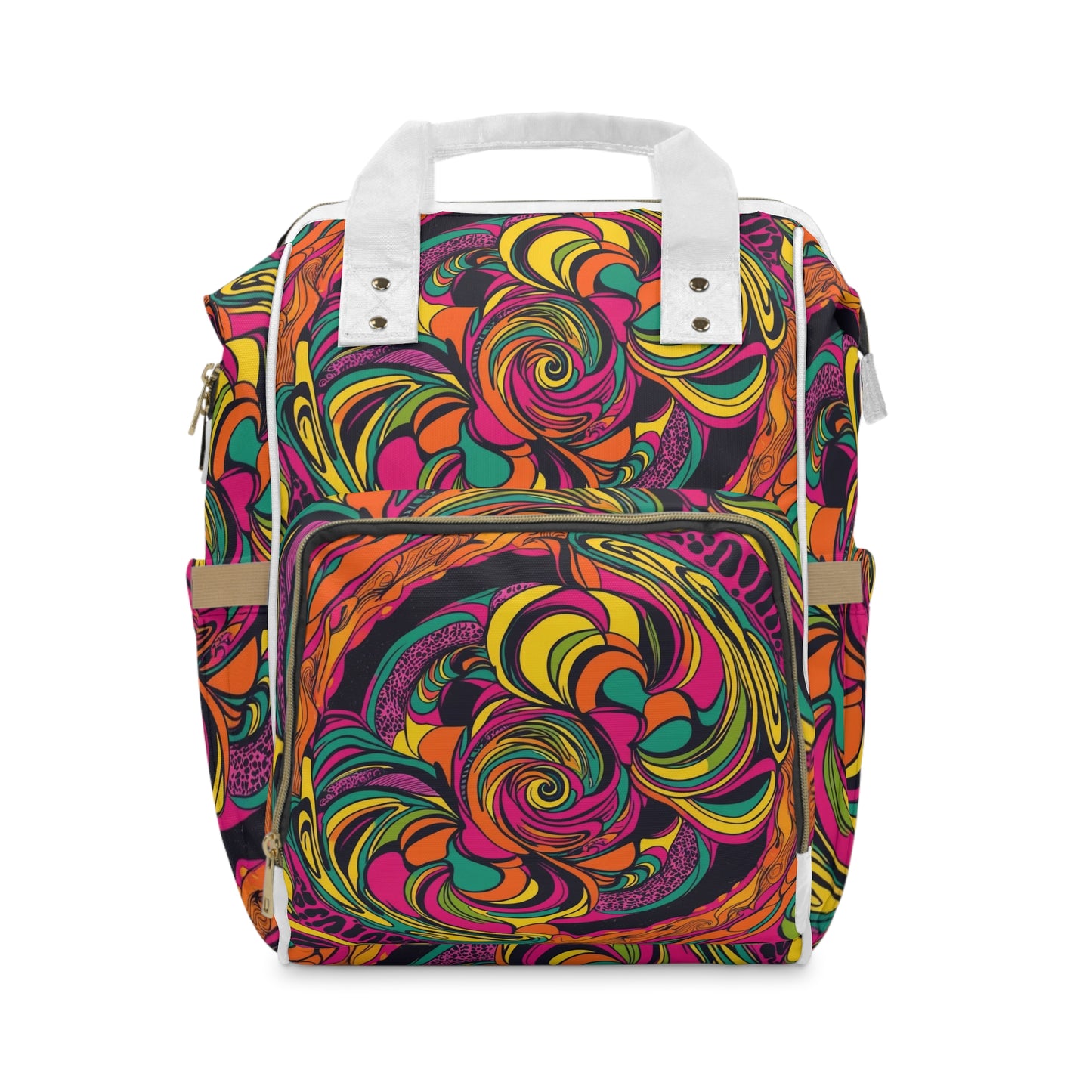 Vivid Groove Spiral Printed Diaper Backpack