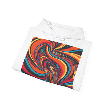 Unisex Heavy Blend Hooded Sweatshirt With Cosmic Swirl Print