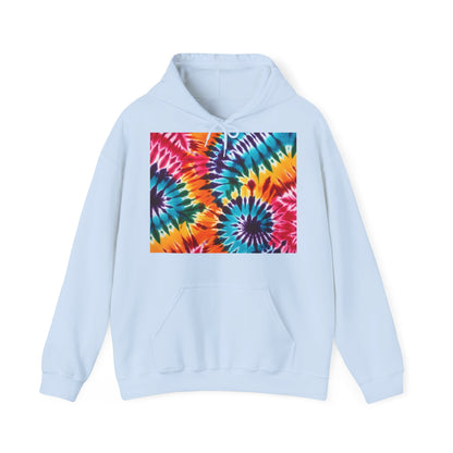 Unisex Heavy Blend Hooded Sweatshirt With Tie Dye Print