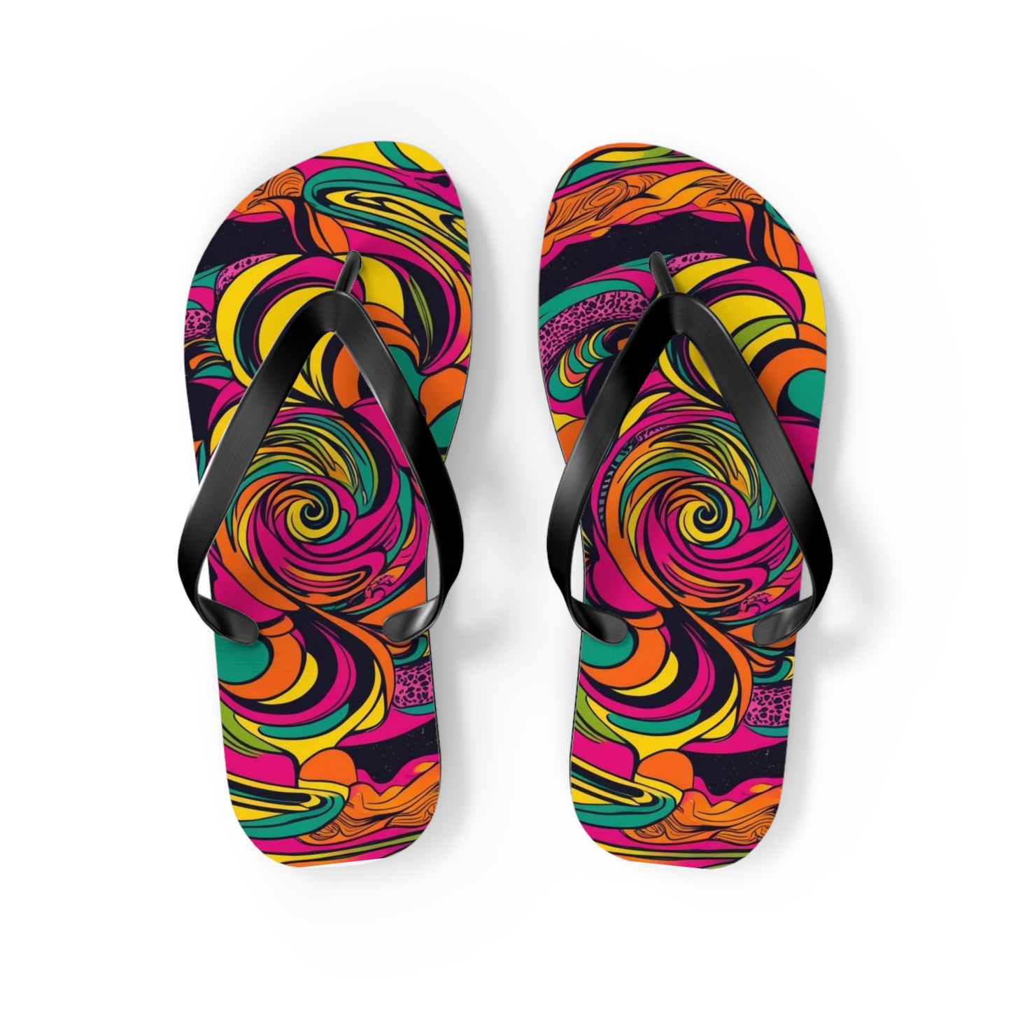 Women's Vivid Groove Spiral Flip Flops