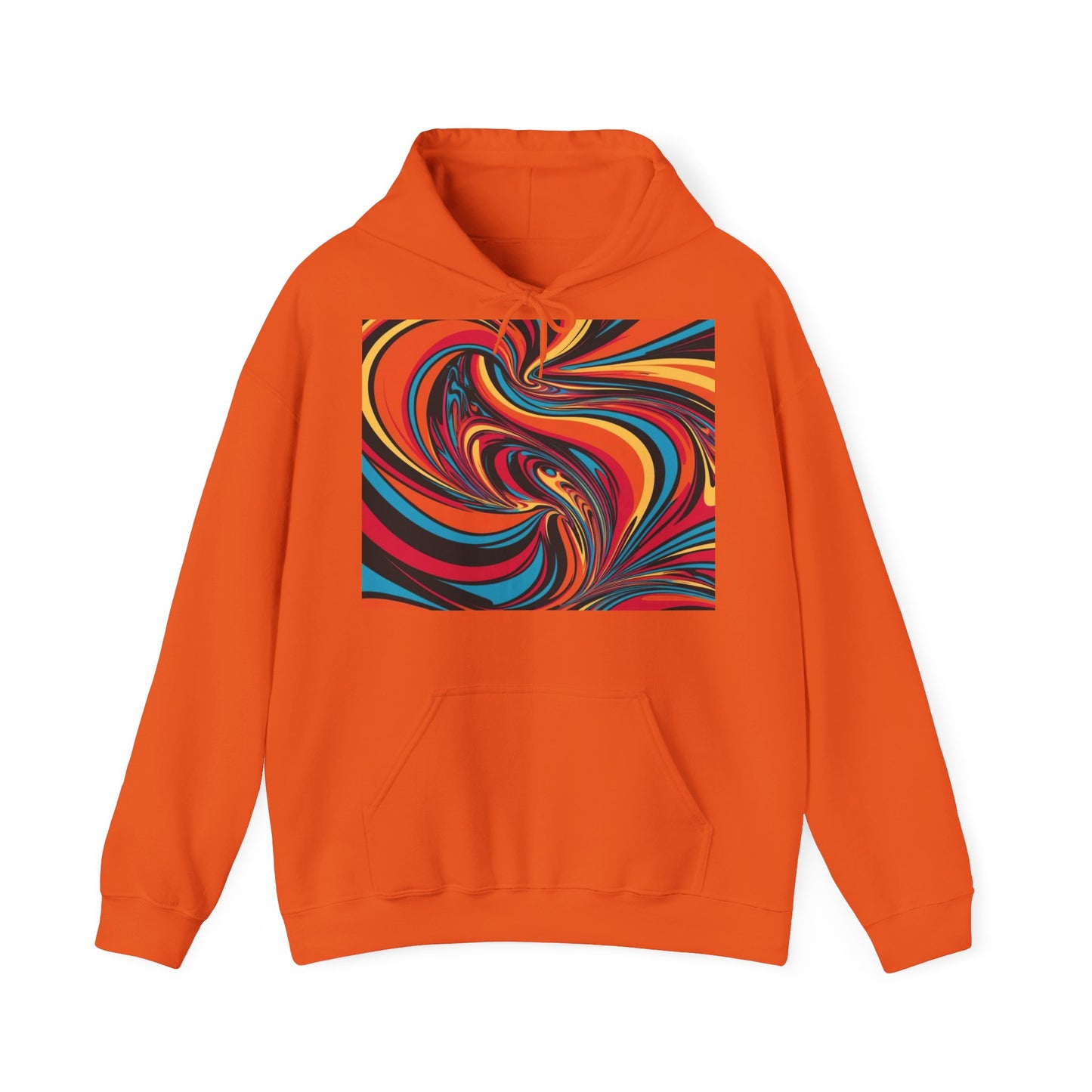 Unisex Heavy Blend Hooded Sweatshirt With Cosmic Swirl Print