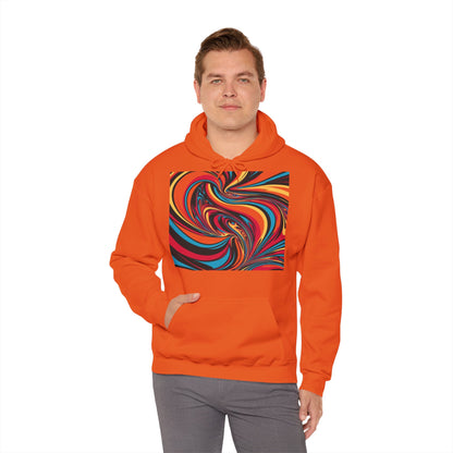 Unisex Heavy Blend Hooded Sweatshirt With Cosmic Swirl Print