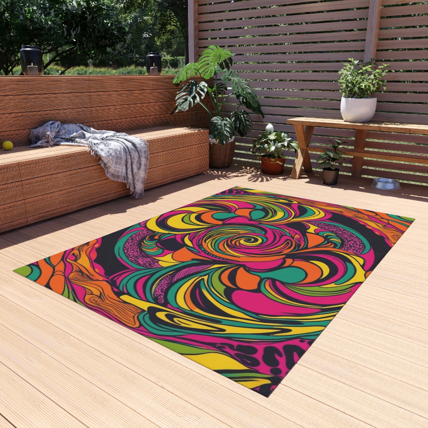 Vivid Groove Outdoor Rug