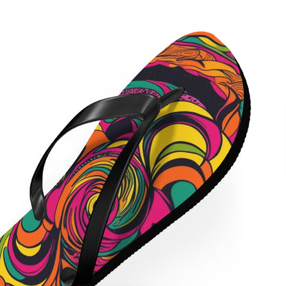 Women's Vivid Groove Spiral Flip Flops